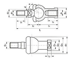 Zinklegierungskugelgelenk-SQZ